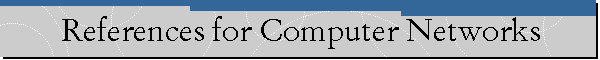 References for Computer Networks