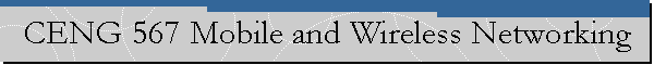 CENG 567 Mobile and Wireless Networking