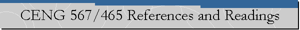 CENG 567/465 References and Readings